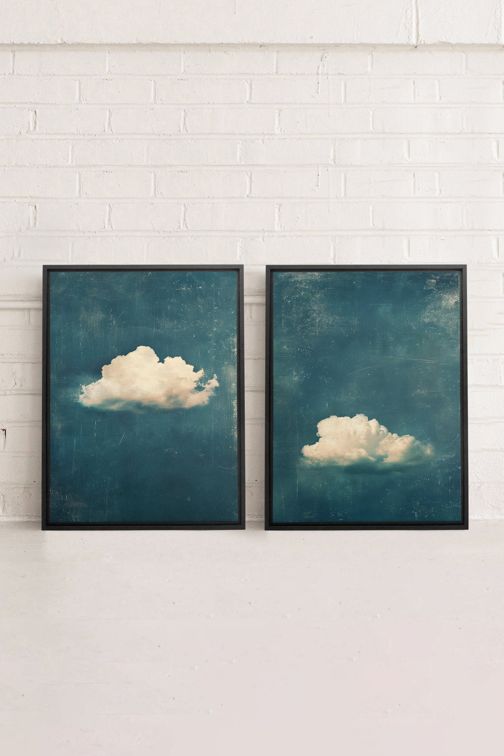 TWILIGHT BLUE SET (2 Stretched Canvas Works)