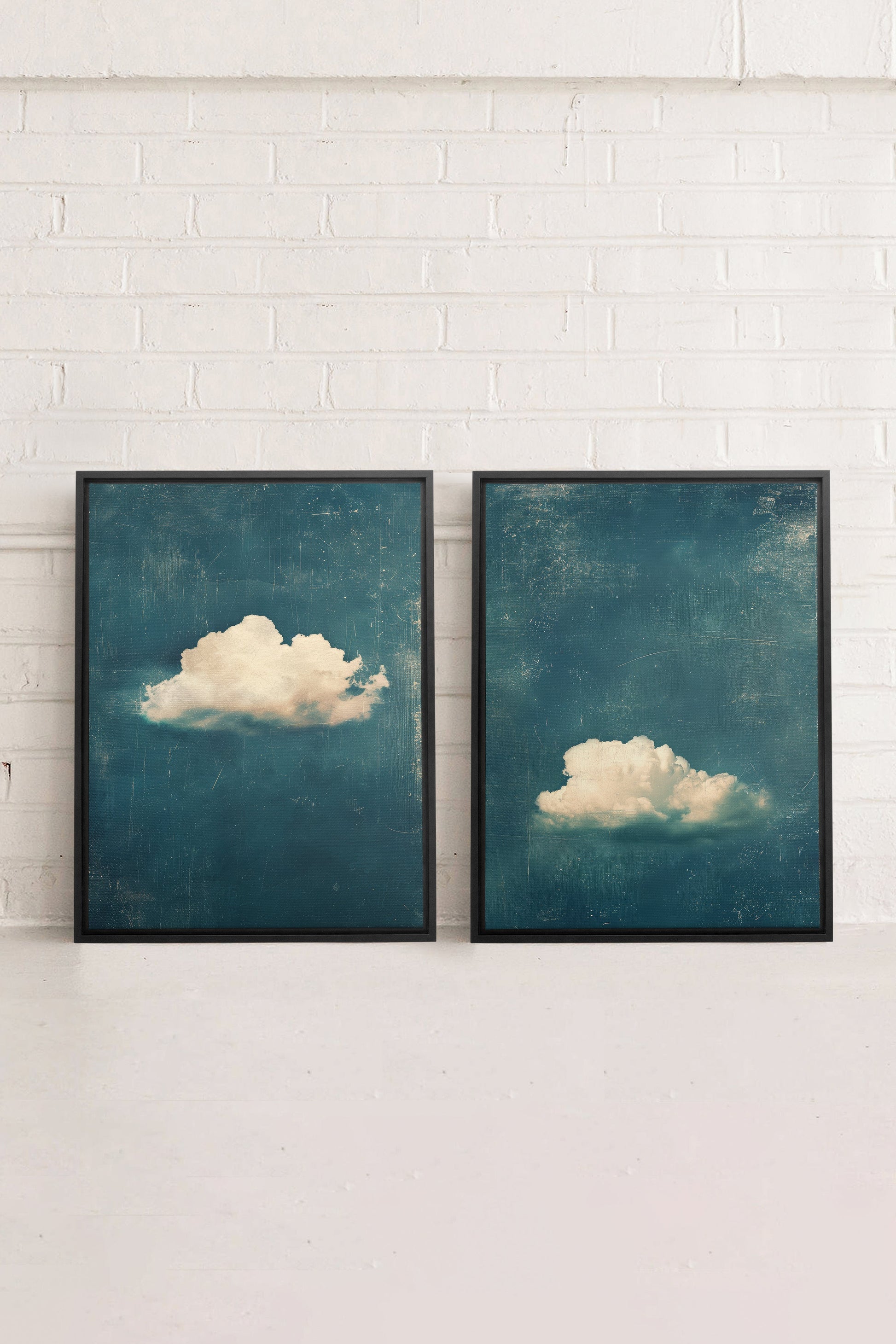TWILIGHT BLUE SET (2 Stretched Canvas Works)