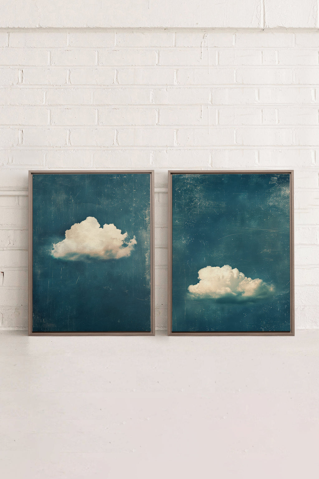 TWILIGHT BLUE SET (2 Stretched Canvas Works)