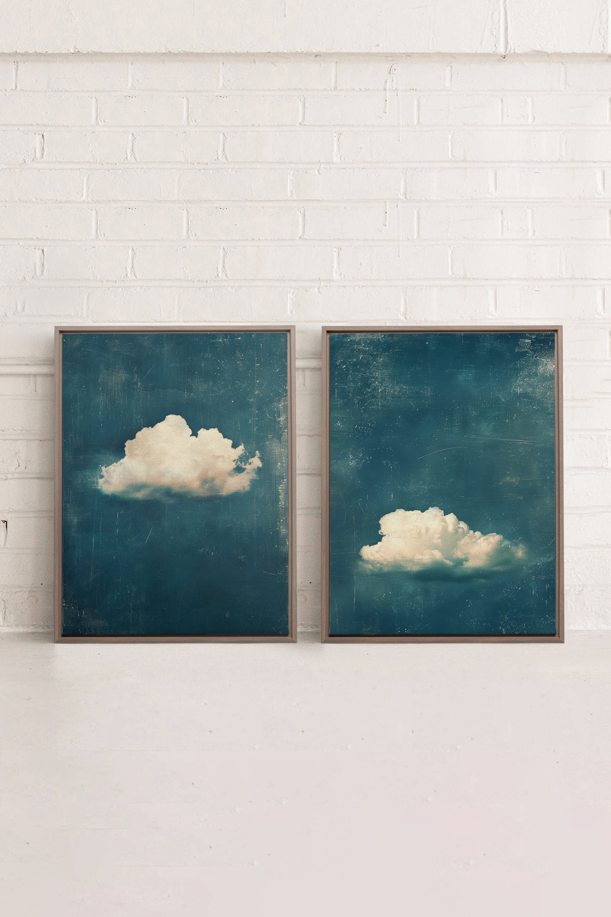 TWILIGHT BLUE SET (2 Stretched Canvas Works)