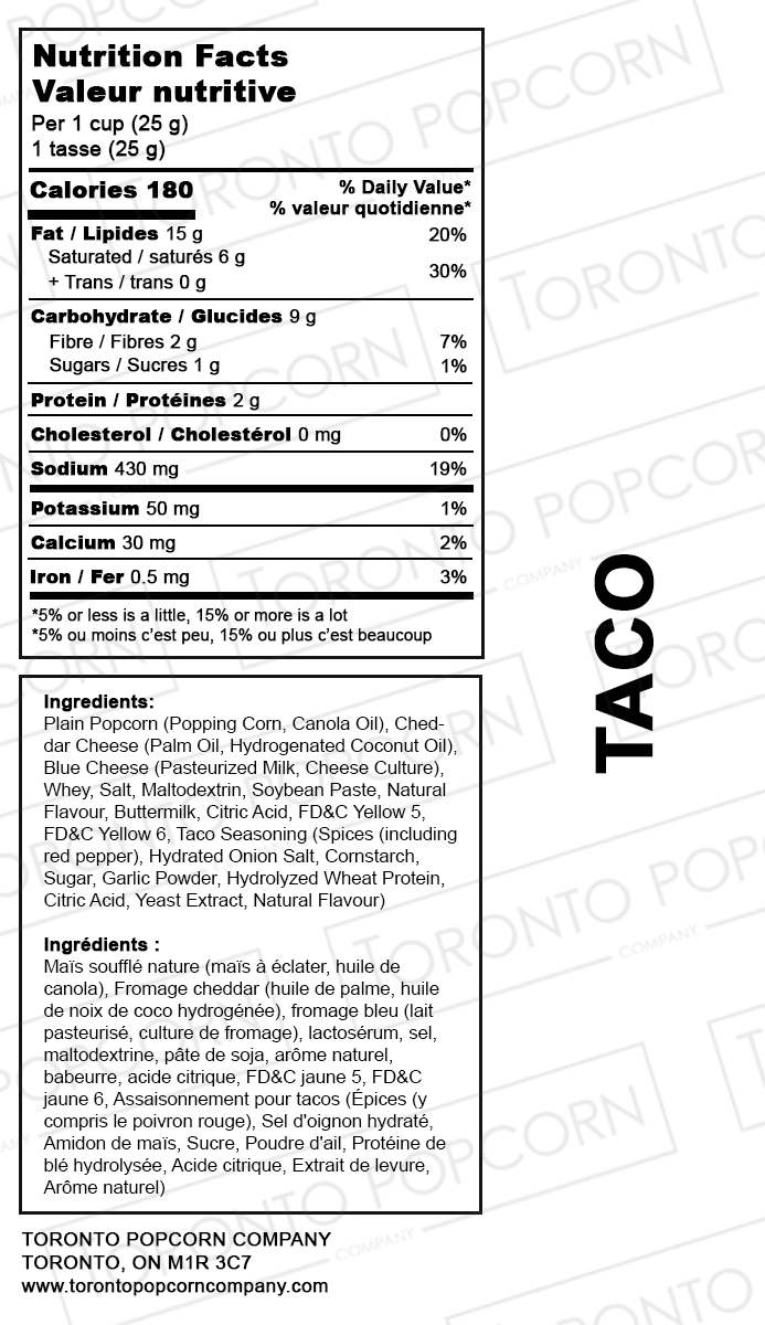 Popcorn au taco