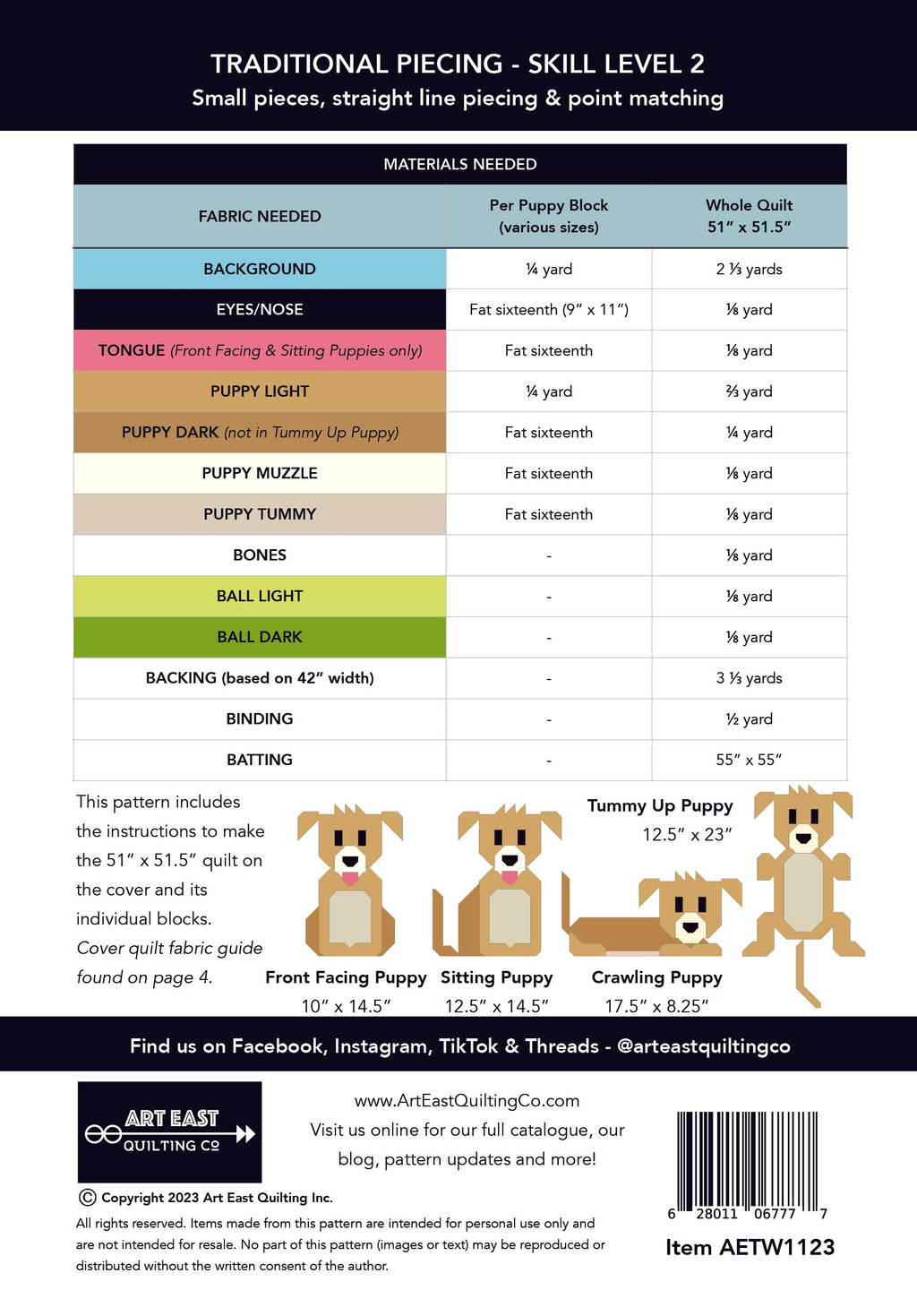 Tail Wags (A Puppy Quilt) Quilt Kit