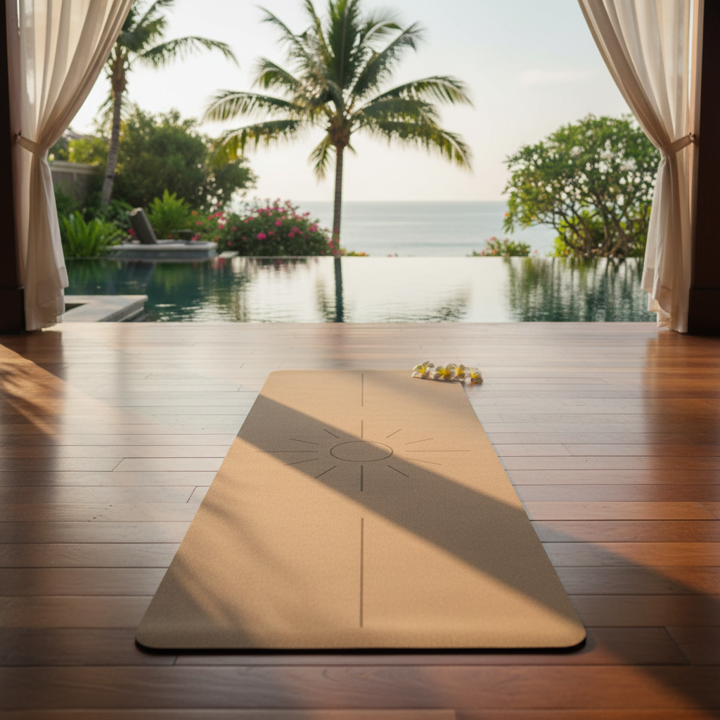 Crk's Organic Cork Yoga Mat with Recycled Natural Rubber, 4mm Thick • The Sun Mat