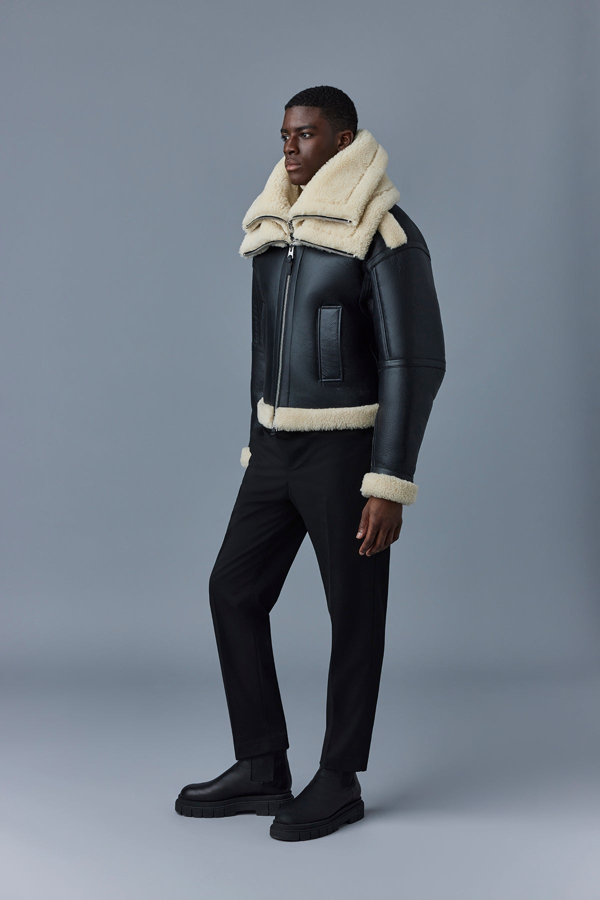 LOTTE Sheepskin jacket with double collar