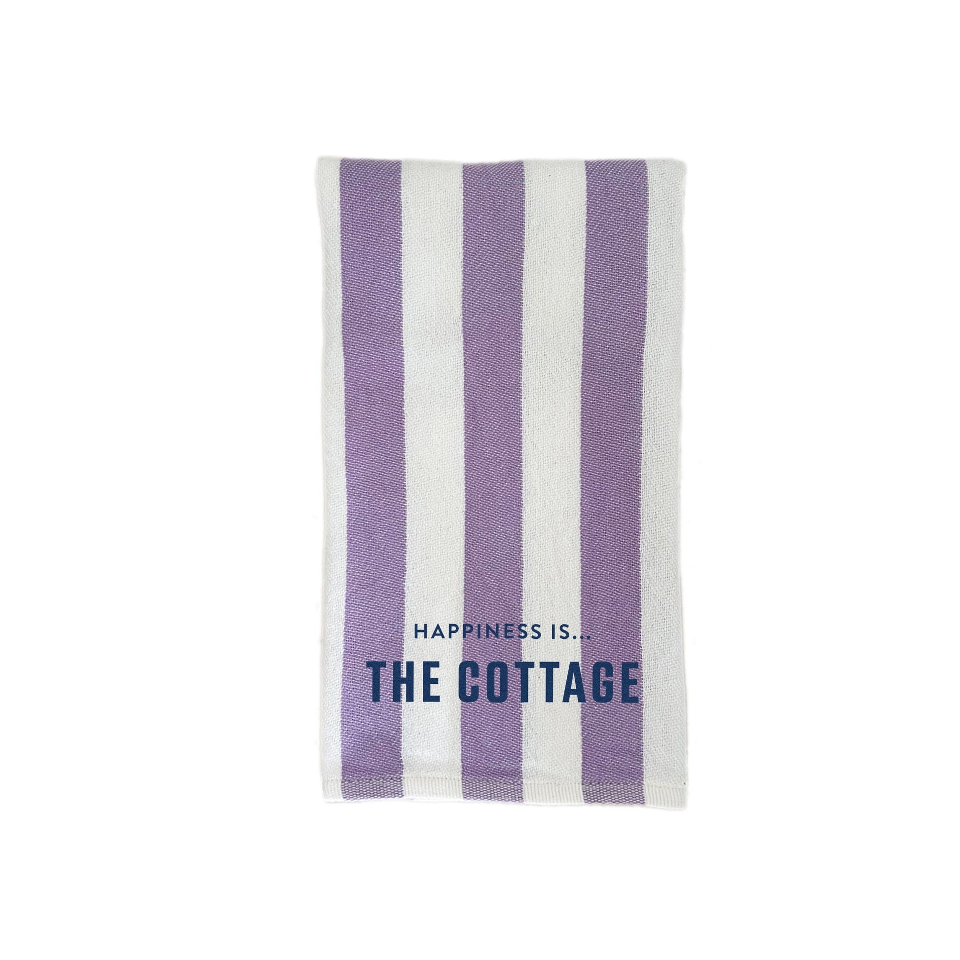 Tea/Hand Towel Cottage, Striped Lilac