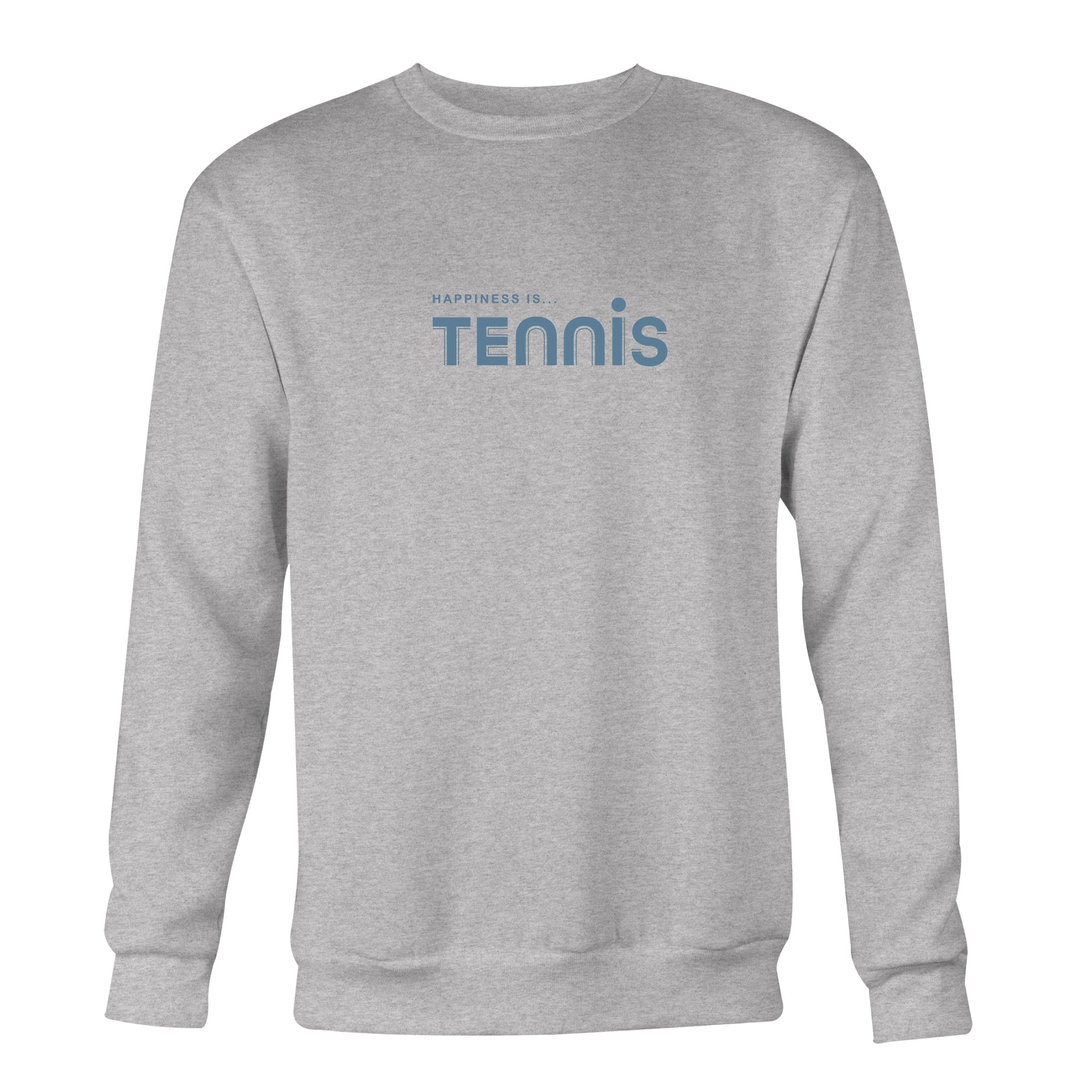 Men's Tennis Racquet Crew Sweatshirt, Heather Grey