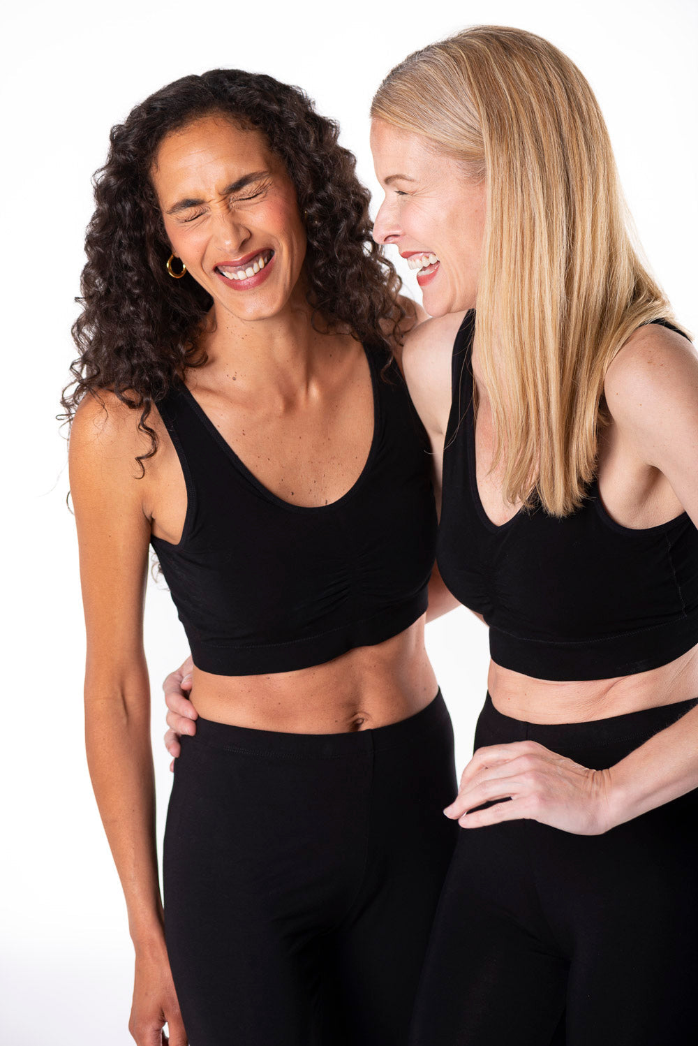 Essential V-Neck Bamboo Bralette - Black