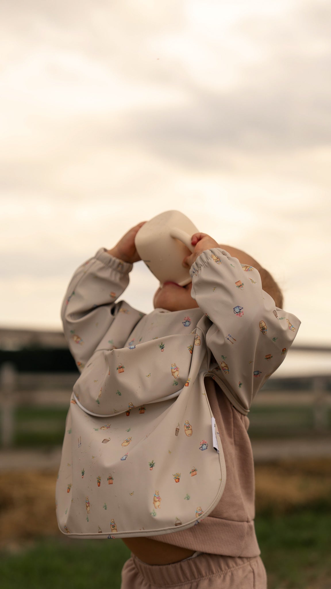 Long Sleeve Bib with Integrated Pocket