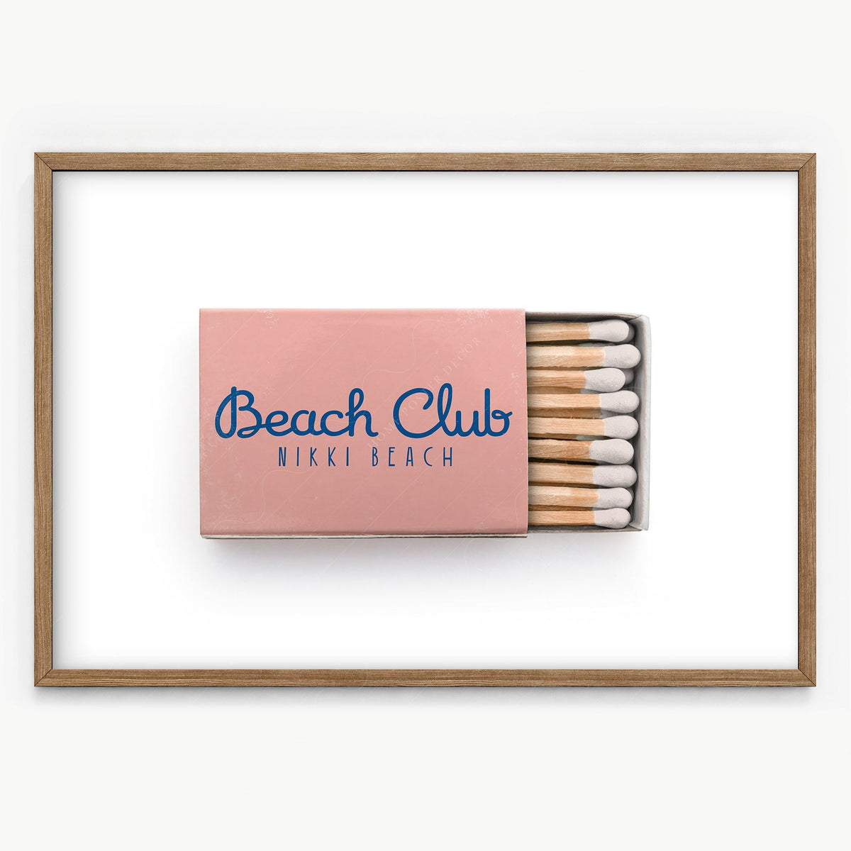 Nikki Beach Club Matchbox Print – Vintage Beach Club Wall Art Poster