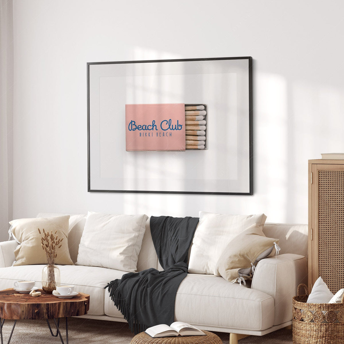 Nikki Beach Club Matchbox Print – Vintage Beach Club Wall Art Poster