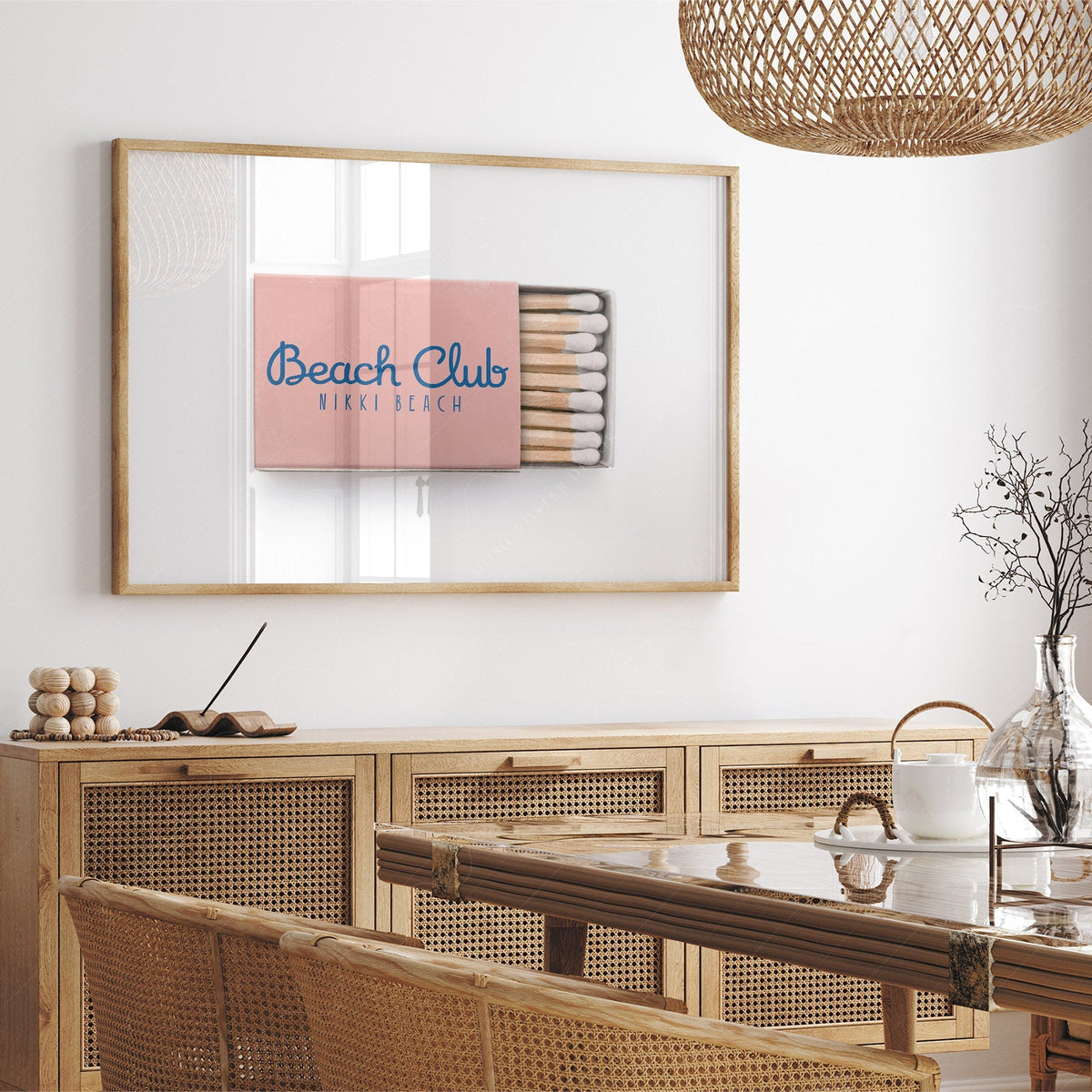 Nikki Beach Club Matchbox Print – Vintage Beach Club Wall Art Poster