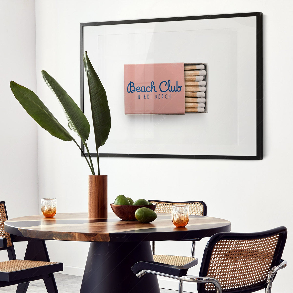 Nikki Beach Club Matchbox Print – Vintage Beach Club Wall Art Poster