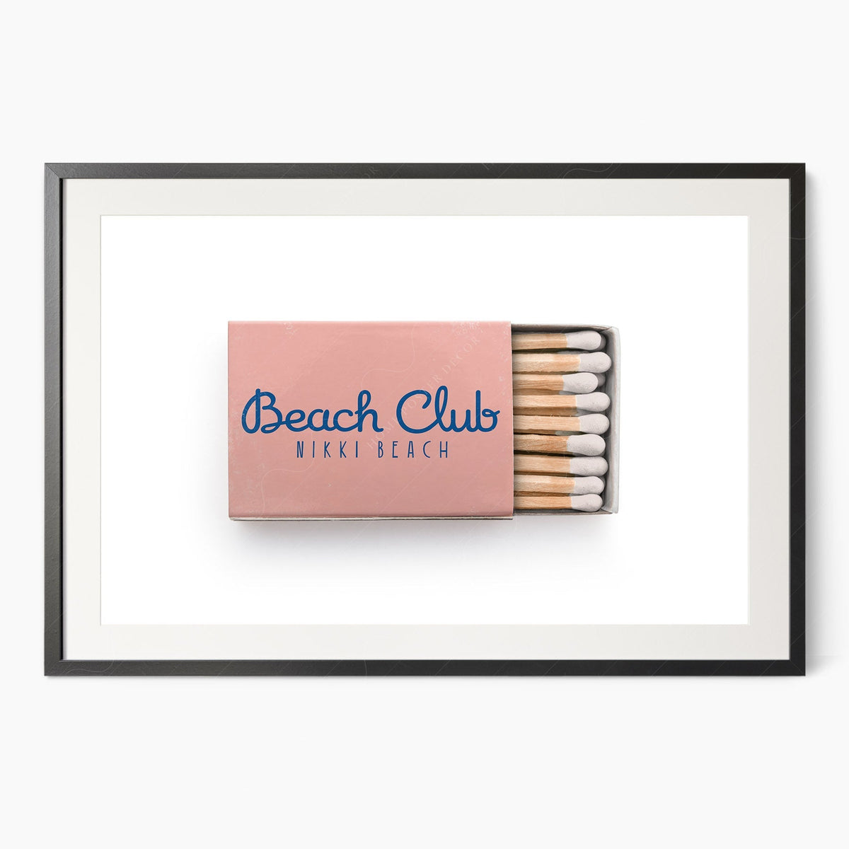 Nikki Beach Club Matchbox Print – Vintage Beach Club Wall Art Poster
