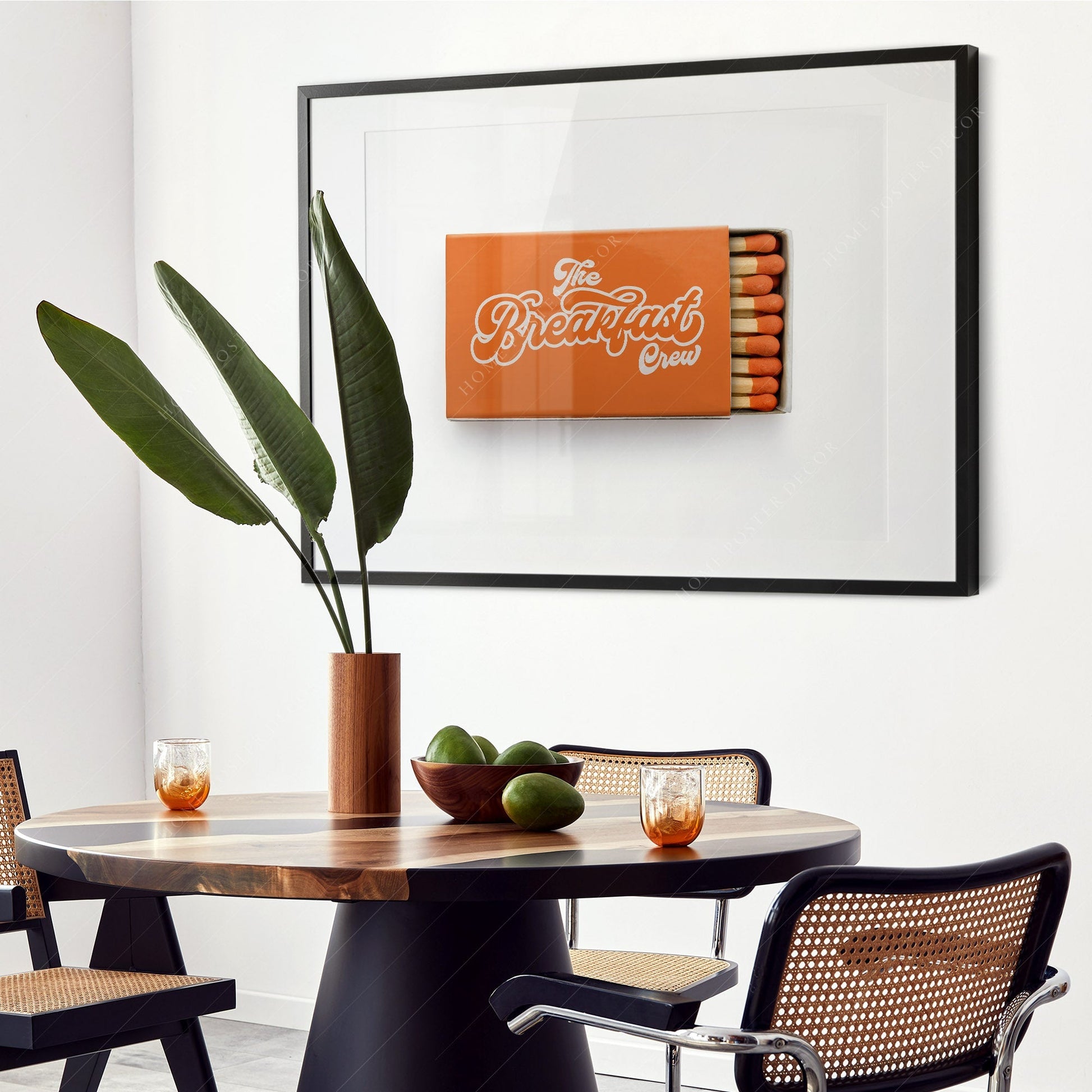 The Breakfast Crew Matchbox Print – Retro Kitchen Wall Art Poster