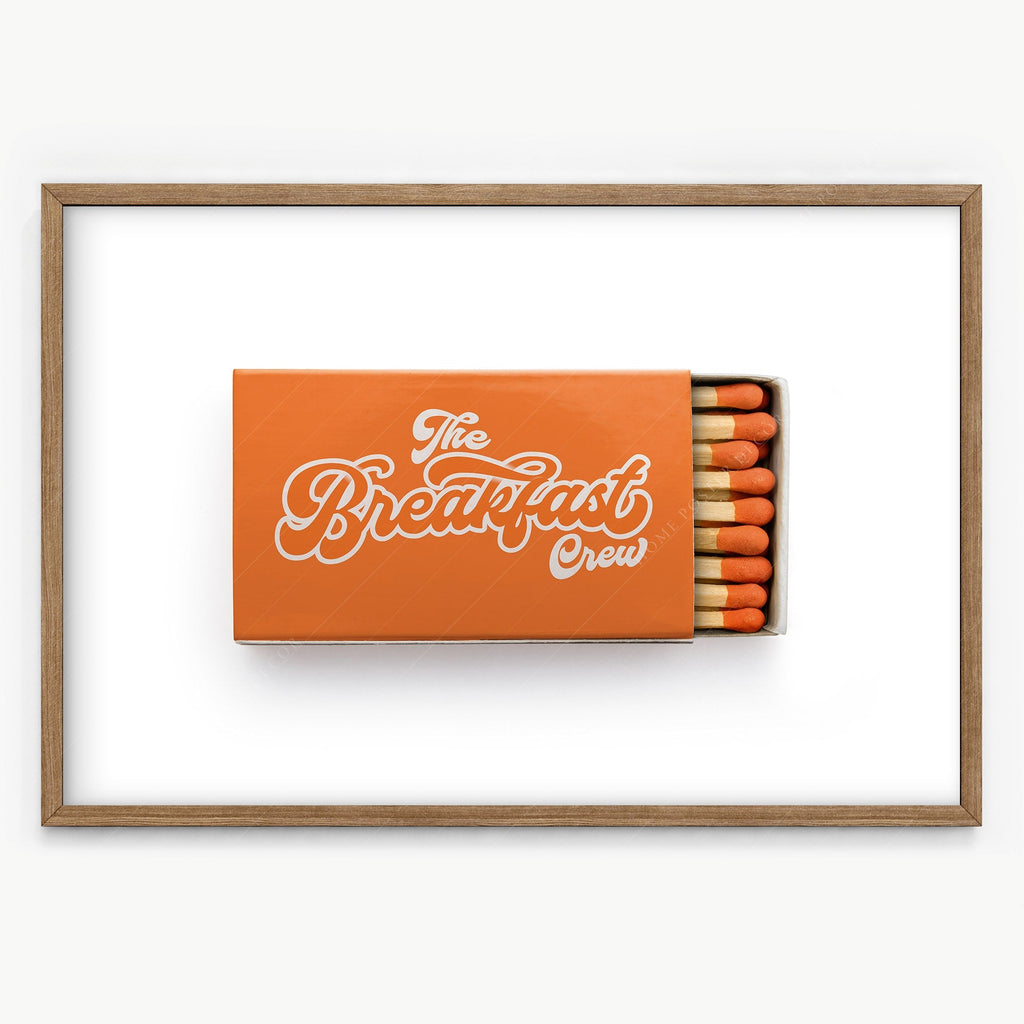 The Breakfast Crew Matchbox Print – Retro Kitchen Wall Art Poster