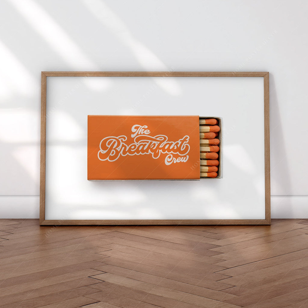 The Breakfast Crew Matchbox Print – Retro Kitchen Wall Art Poster