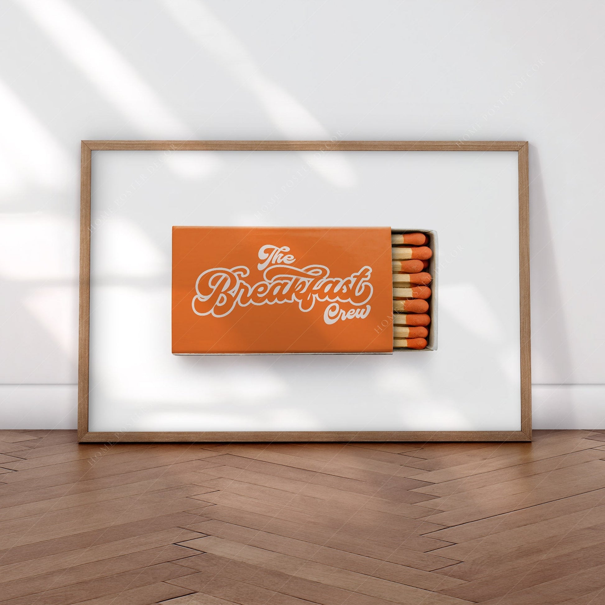 The Breakfast Crew Matchbox Print – Retro Kitchen Wall Art Poster