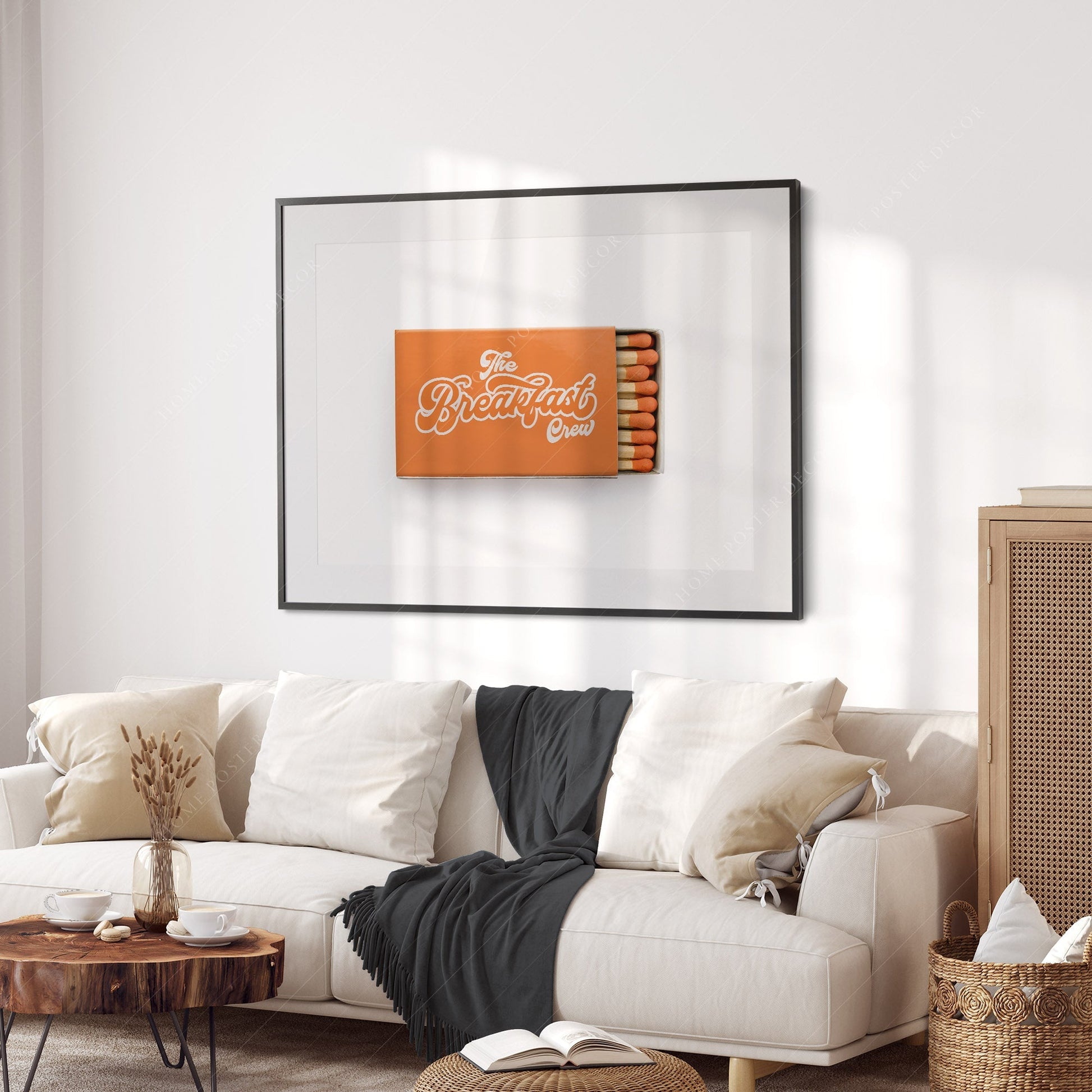 The Breakfast Crew Matchbox Print – Retro Kitchen Wall Art Poster