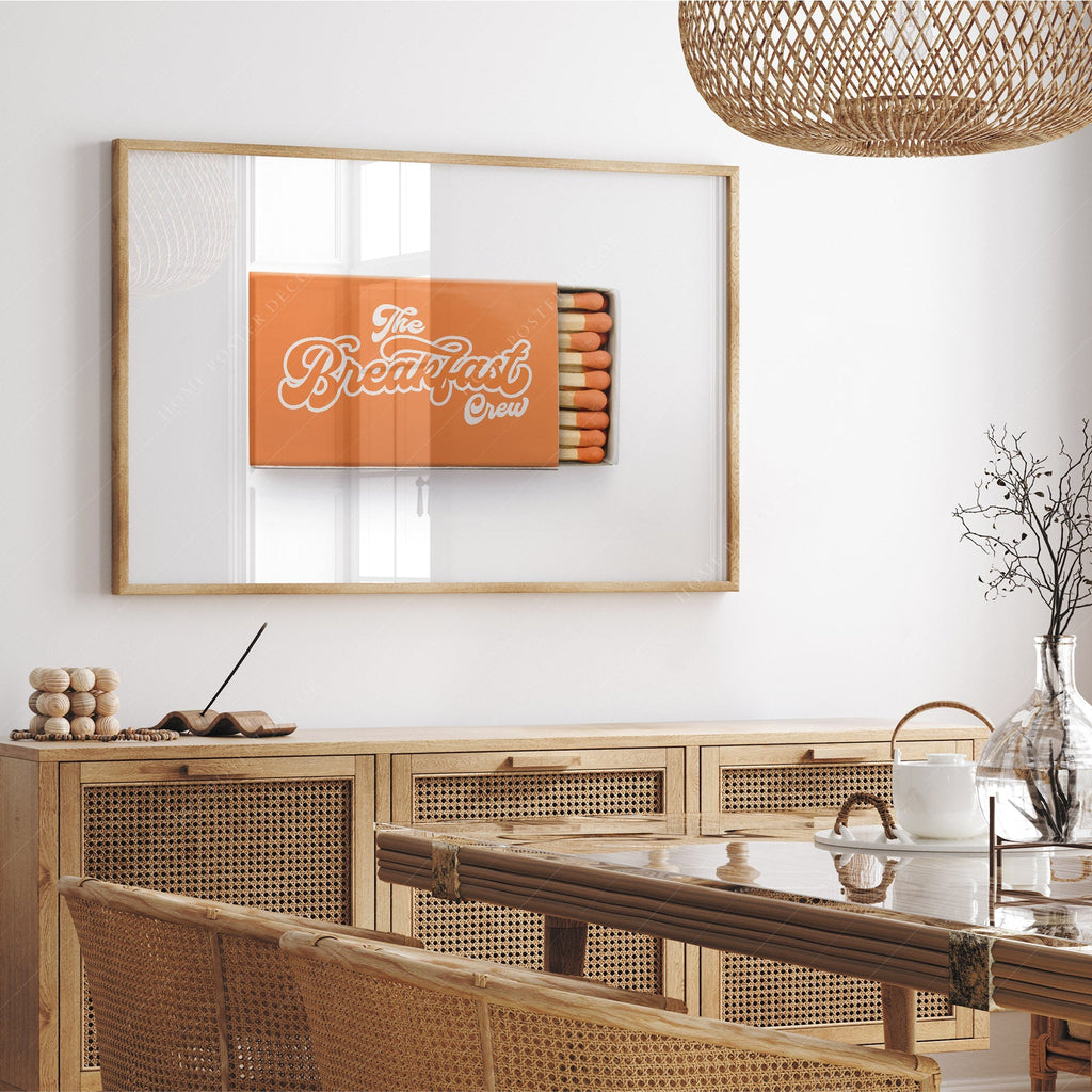 The Breakfast Crew Matchbox Print – Retro Kitchen Wall Art Poster