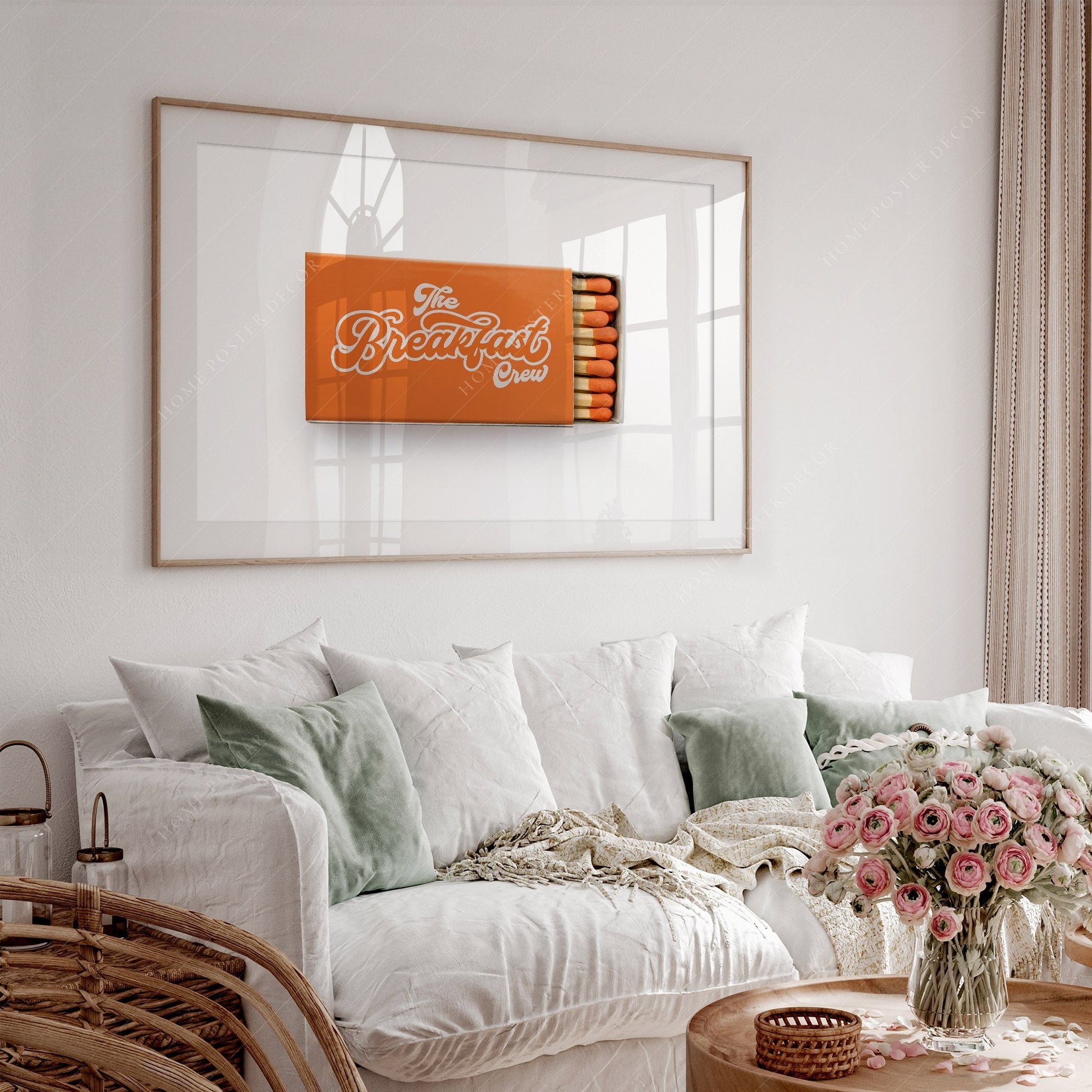 The Breakfast Crew Matchbox Print – Retro Kitchen Wall Art Poster