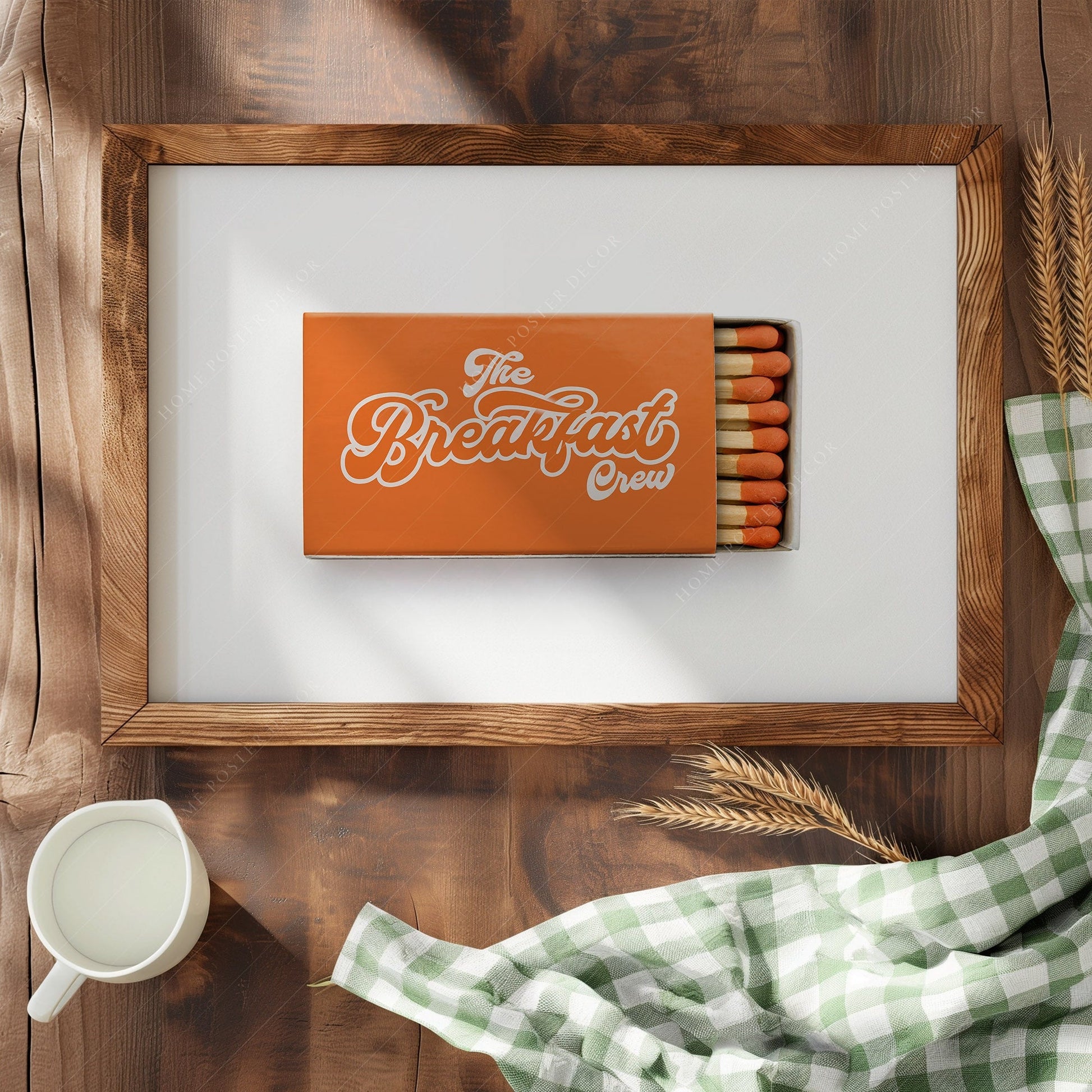 The Breakfast Crew Matchbox Print – Retro Kitchen Wall Art Poster