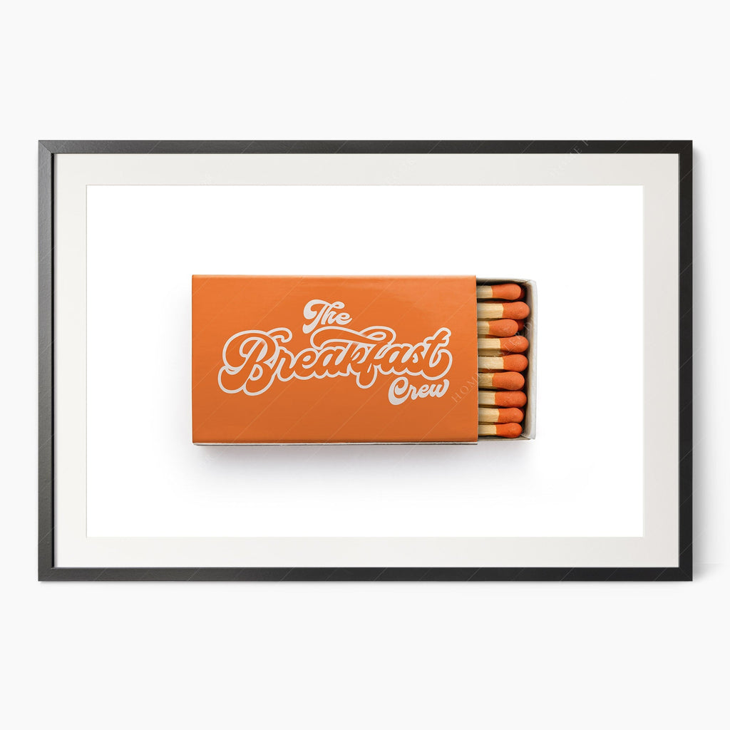 The Breakfast Crew Matchbox Print – Retro Kitchen Wall Art Poster