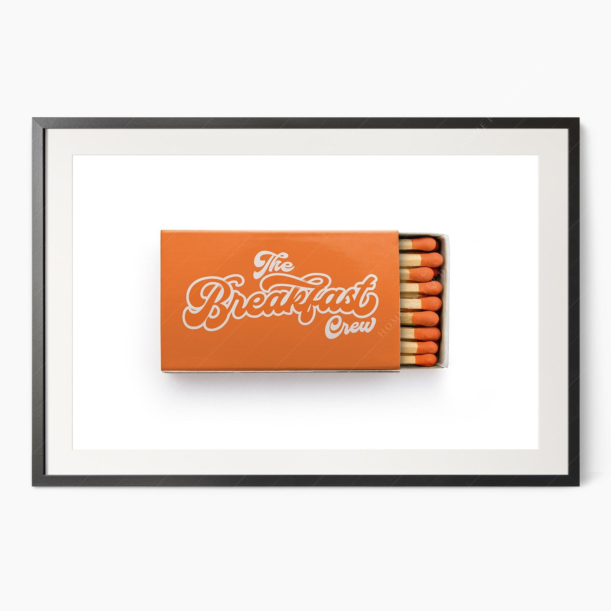 The Breakfast Crew Matchbox Print – Retro Kitchen Wall Art Poster
