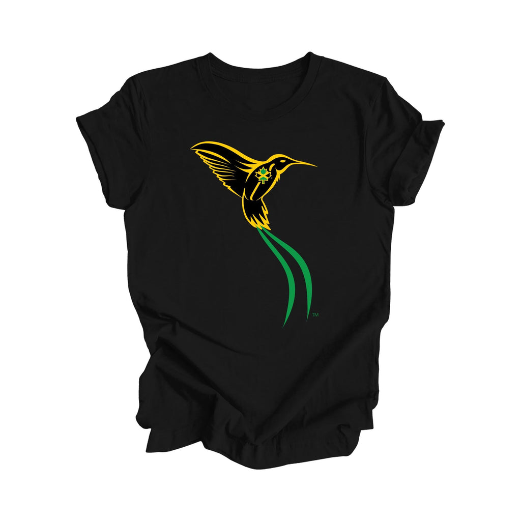 The Doctor Bird Jamaica - Canadian Maple Leaf, Hummingbird, Jamaican Gift T-Shirt, Jamaica Present, National Symbol Tee Shirt, Carribean Shirt, 876 Area Code Shirt, Kingston Shirt, West Indies Tee - Inspired X