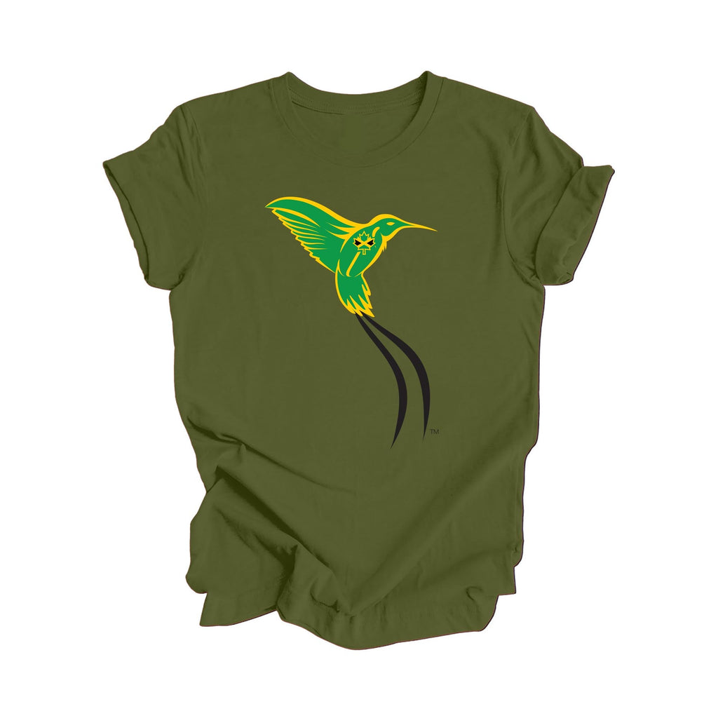 The Doctor Bird Jamaica - Canadian Maple Leaf, Hummingbird, Jamaican Gift T-Shirt, Jamaica Present, National Symbol Tee Shirt, Carribean Shirt, 876 Area Code Shirt, Kingston Shirt, West Indies Tee - Inspired X