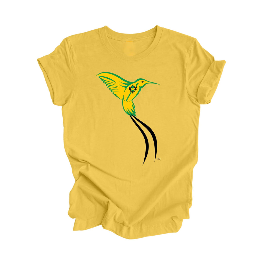 The Doctor Bird Jamaica - Canadian Maple Leaf, Hummingbird, Jamaican Gift T-Shirt, Jamaica Present, National Symbol Tee Shirt, Carribean Shirt, 876 Area Code Shirt, Kingston Shirt, West Indies Tee - Inspired X
