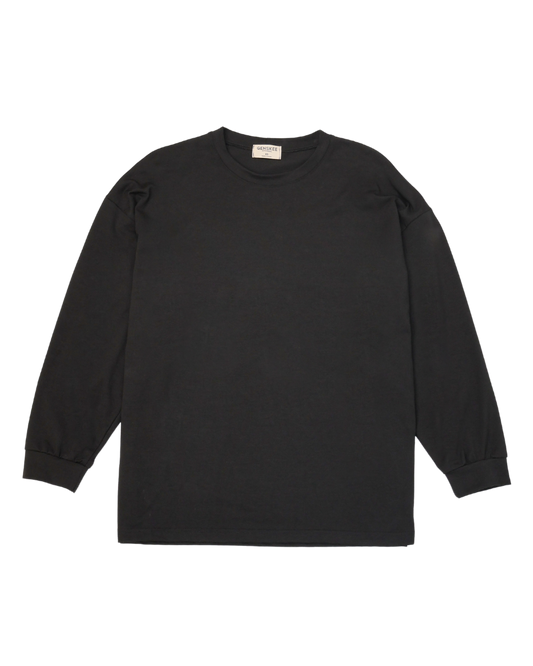 The Easy Fit Long Sleeve Crew in Black