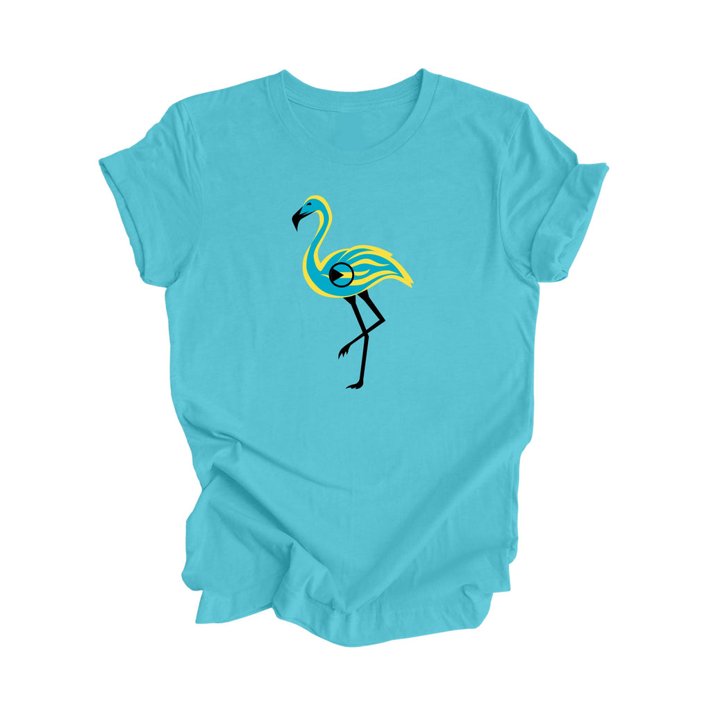 The Flamingo Bahamas - Bahamian Gift T-Shirt, Bahamas Present, National Symbol Tee Shirt, Carribean Shirt, 242 Area Code Shirt, Nassau Shirt, West Indies Tee - Inspired X