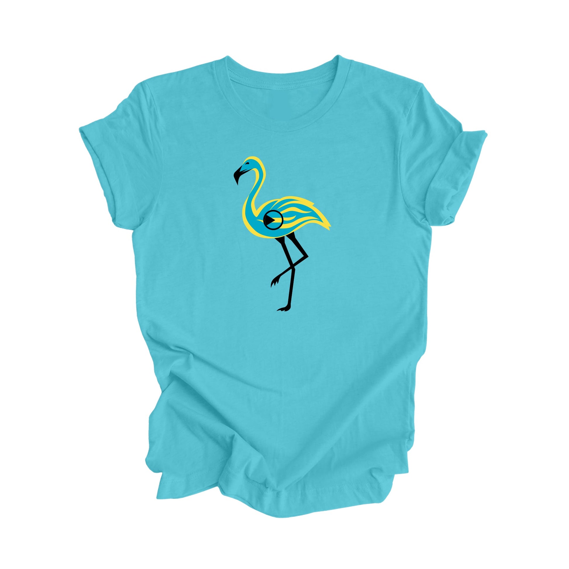 The Flamingo Bahamas - Bahamian Gift T-Shirt, Bahamas Present, National Symbol Tee Shirt, Carribean Shirt, 242 Area Code Shirt, Nassau Shirt, West Indies Tee - Inspired X