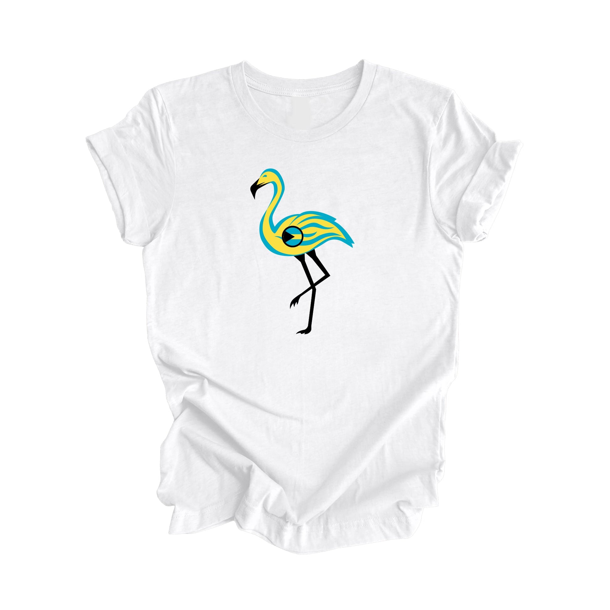The Flamingo Bahamas - Bahamian Gift T-Shirt, Bahamas Present, National Symbol Tee Shirt, Carribean Shirt, 242 Area Code Shirt, Nassau Shirt, West Indies Tee - Inspired X