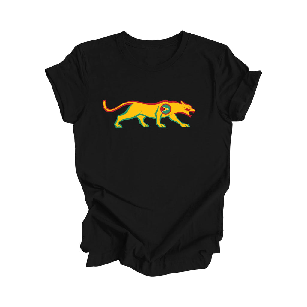 The Jaguar Guyana - Guyanese Gift T-Shirt, Guyana Present, National Symbol Tee Shirt, Carribean Shirt, 592 Area Code Shirt, Georgetown Shirt, West Indies Tee - Inspired X