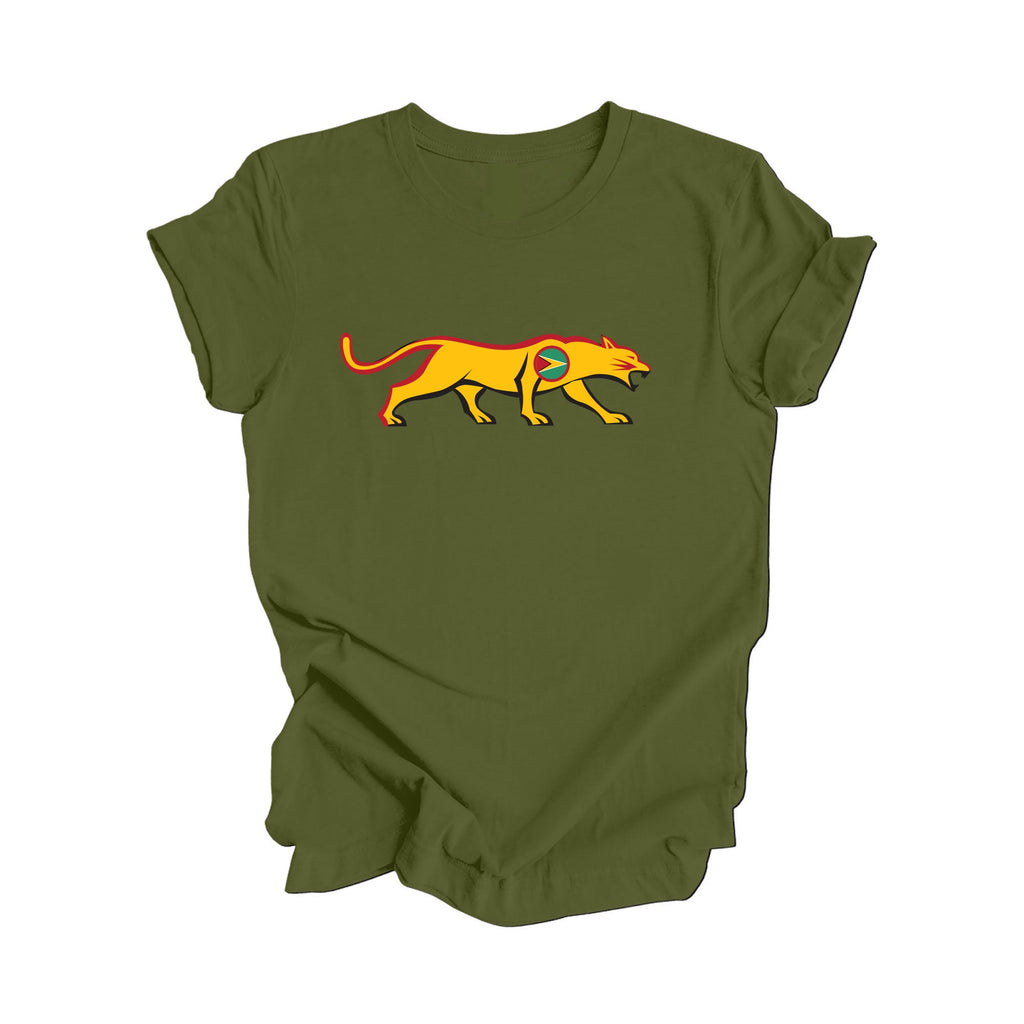 The Jaguar Guyana - Guyanese Gift T-Shirt, Guyana Present, National Symbol Tee Shirt, Carribean Shirt, 592 Area Code Shirt, Georgetown Shirt, West Indies Tee - Inspired X