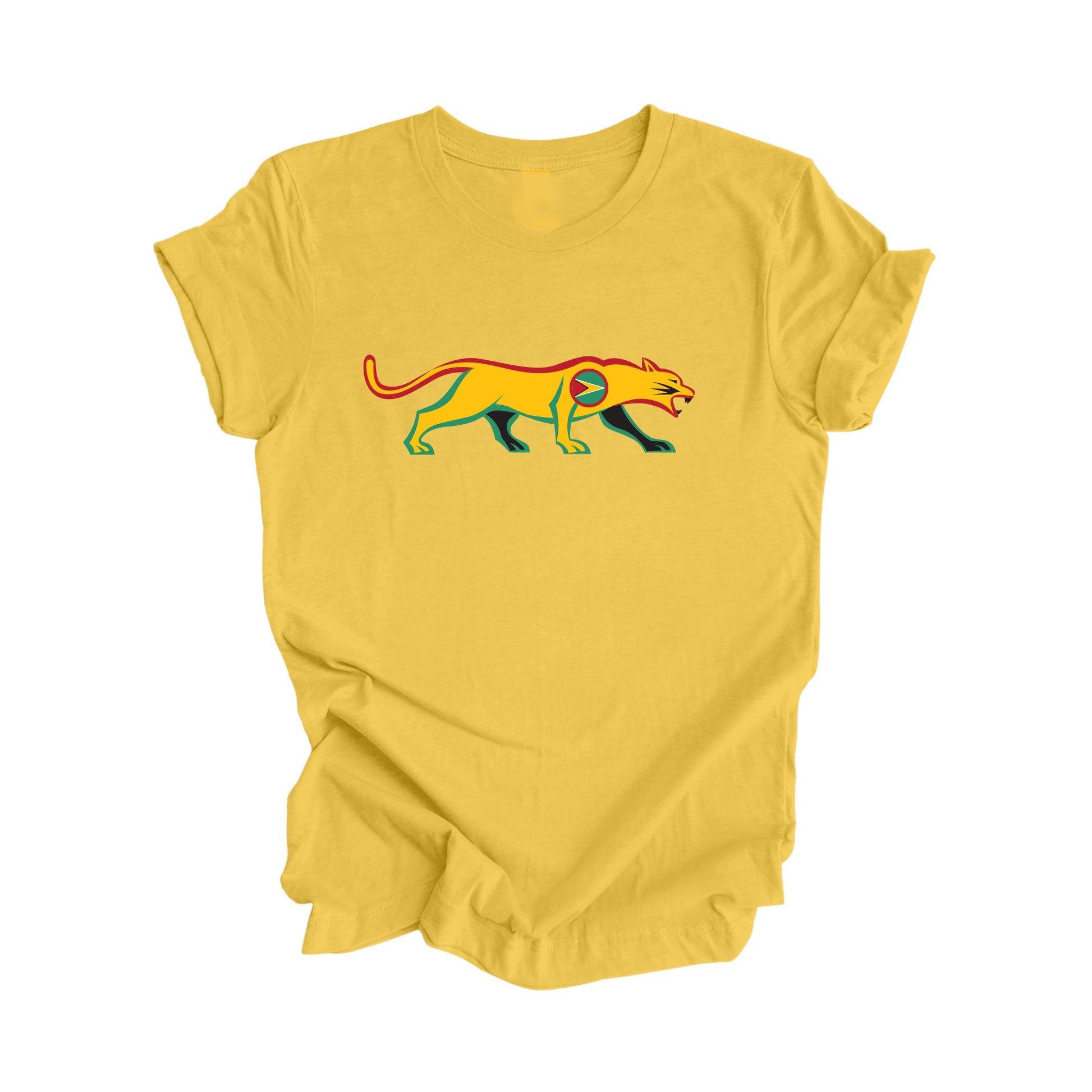 The Jaguar Guyana - Guyanese Gift T-Shirt, Guyana Present, National Symbol Tee Shirt, Carribean Shirt, 592 Area Code Shirt, Georgetown Shirt, West Indies Tee - Inspired X