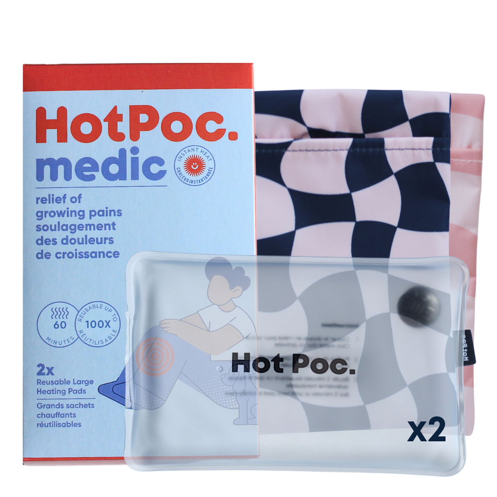 Pack chauffant réutilisable HotPoc Medic pour enfants — Lot de 2 avec pochettes