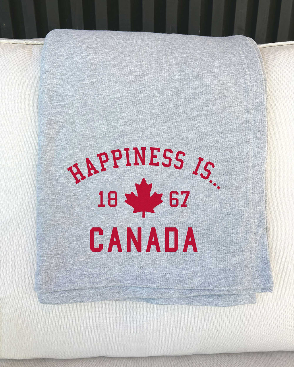 Everywhere Throw Blanket: Canada 1867, Heather Grey