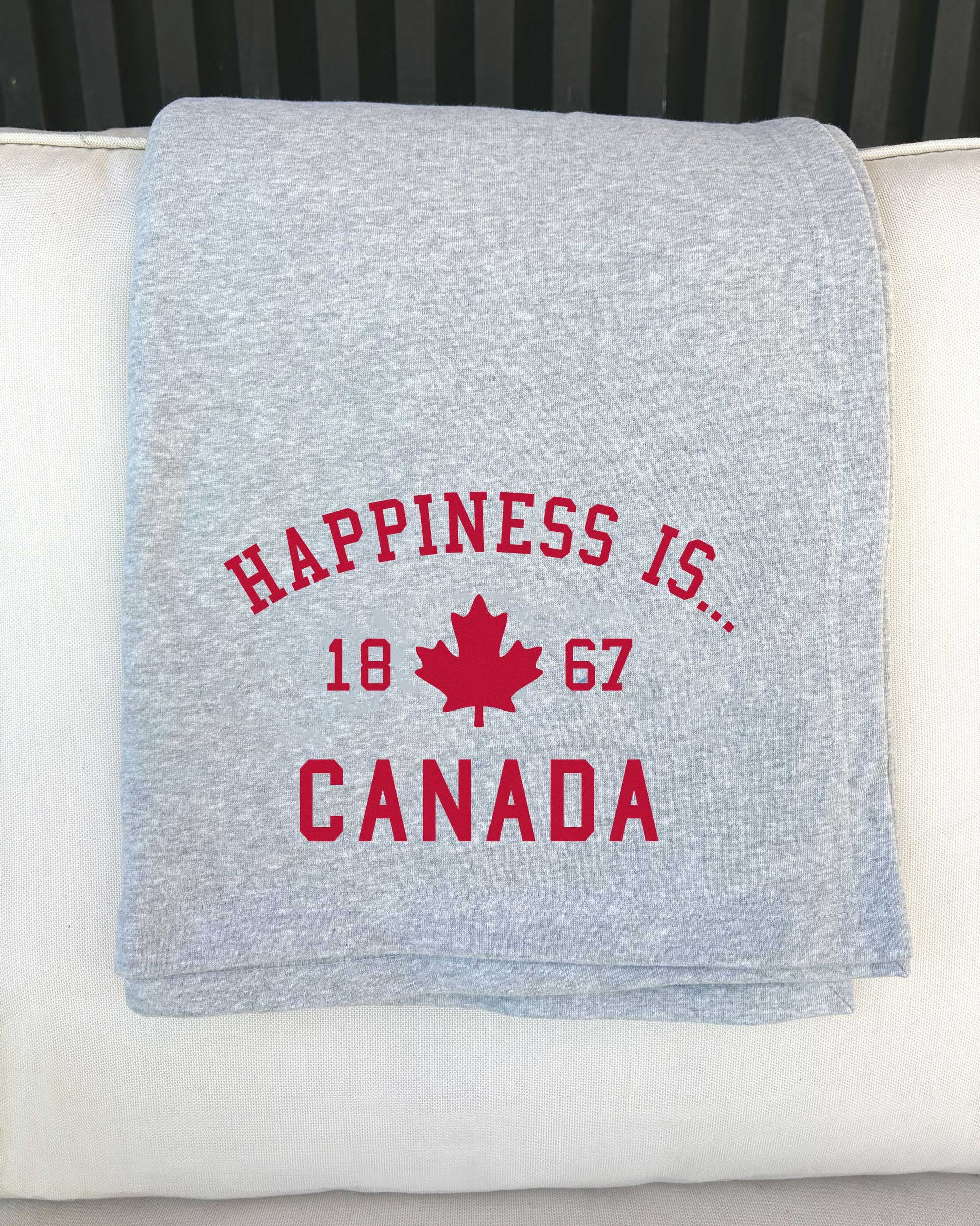 Everywhere Throw Blanket: Canada 1867, Heather Grey