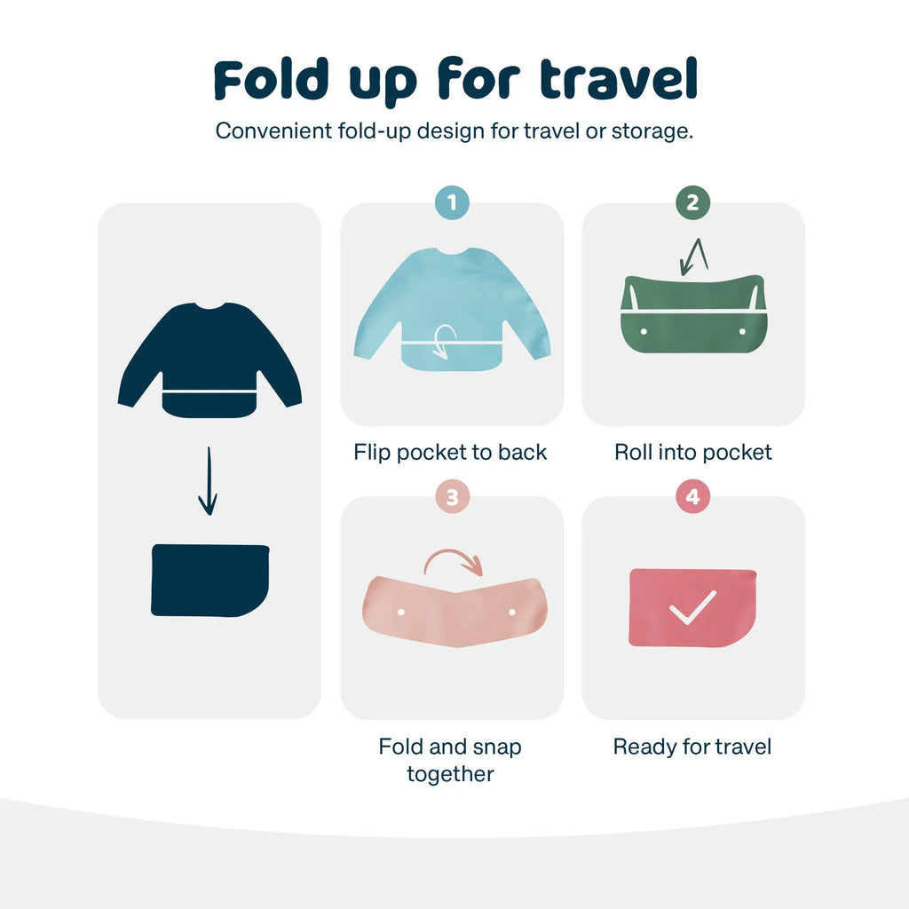 Tiny Twinkle Mess-proof Full Sleeve Bib 6-24M