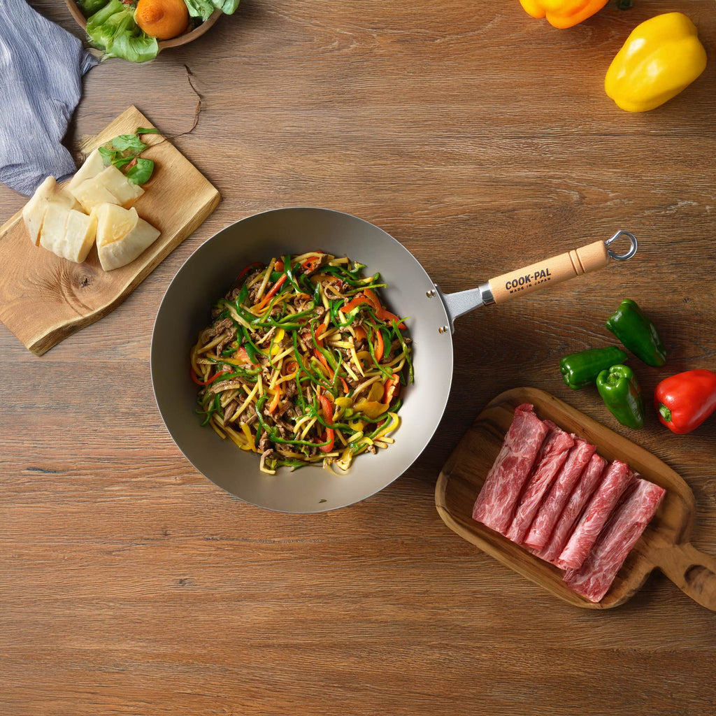 Wok en titane Yoshikawa Cook-Pal 36 cm