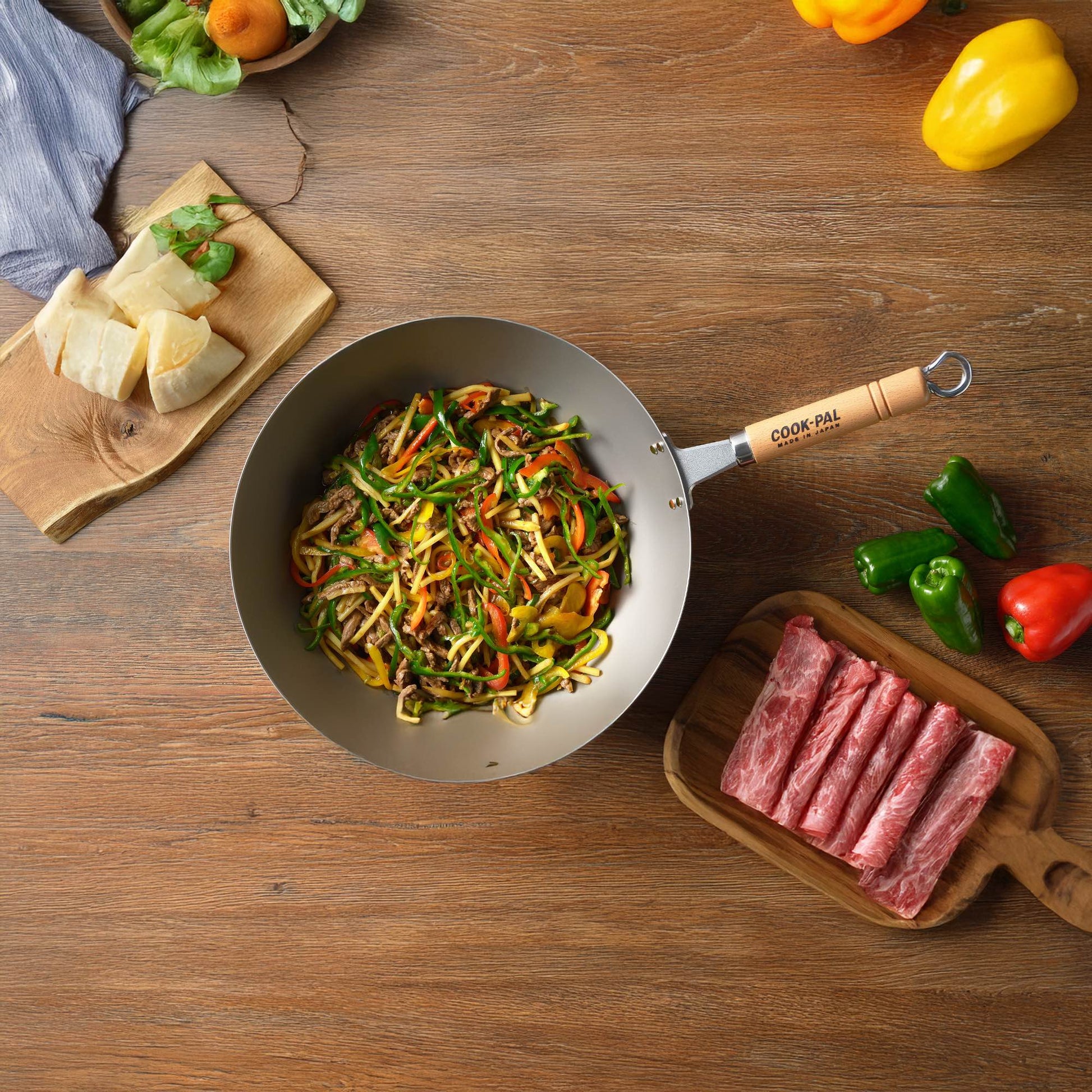 Wok en titane Yoshikawa Cook-Pal 36 cm