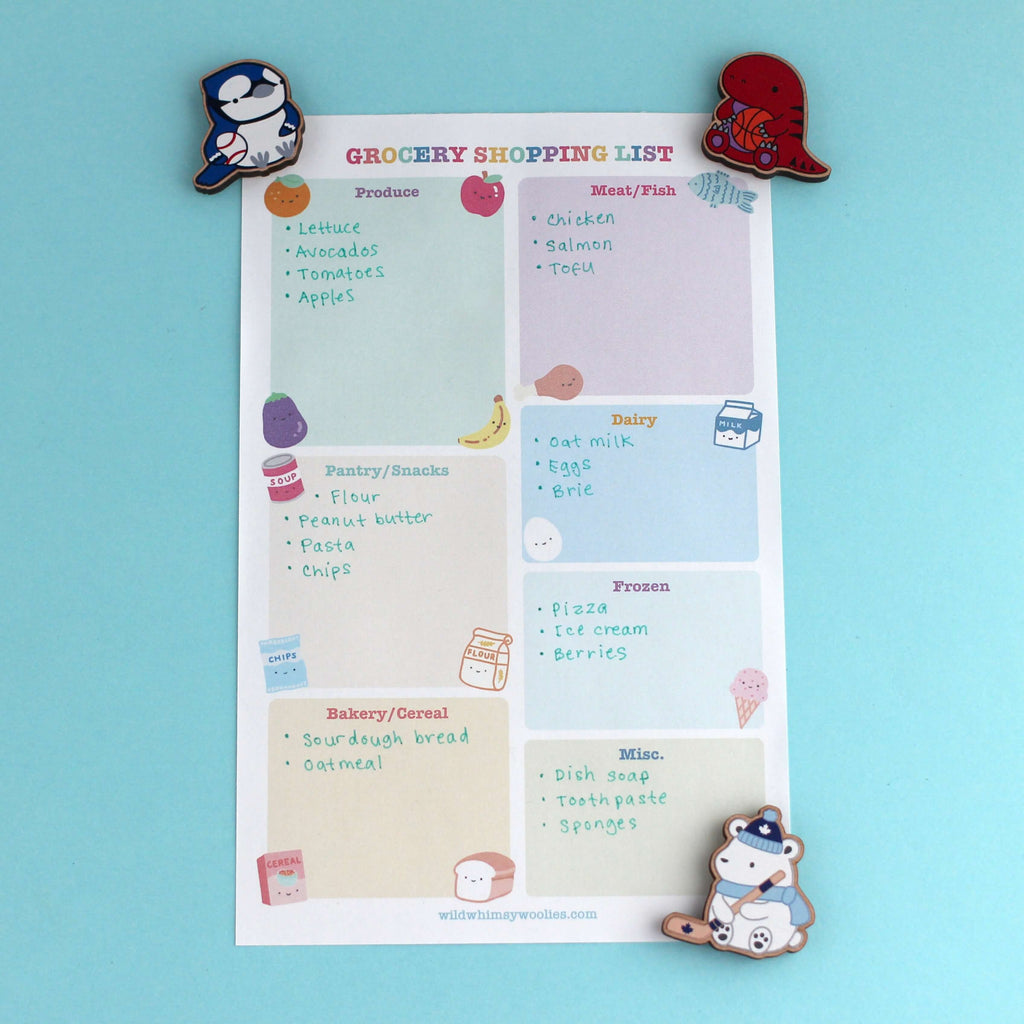 Bloc-notes pour liste de courses (5,5″ x 8,5″)