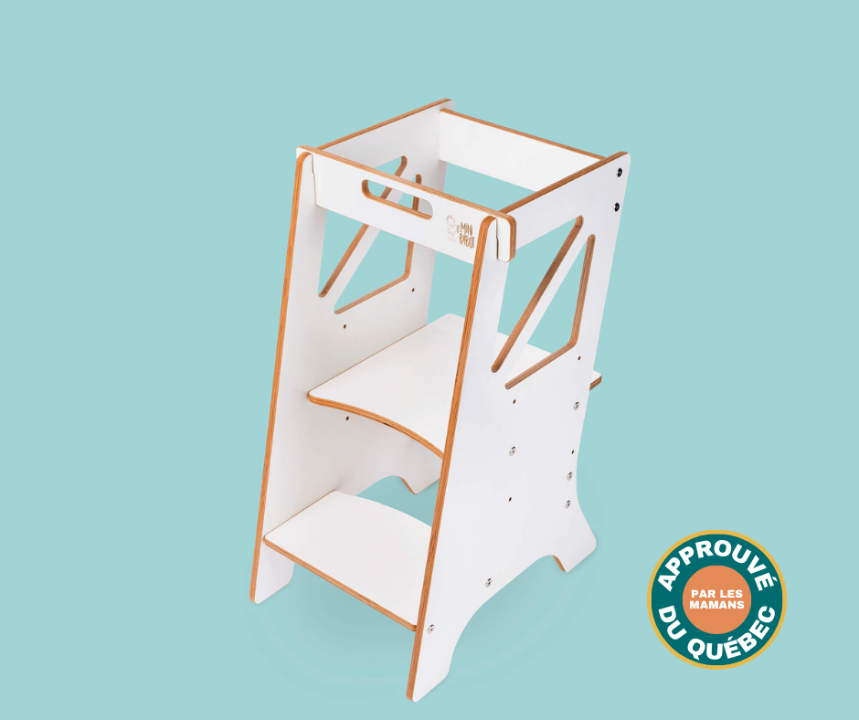 Wooden Adjustable Learning Tower for Kids - The Mini Chef