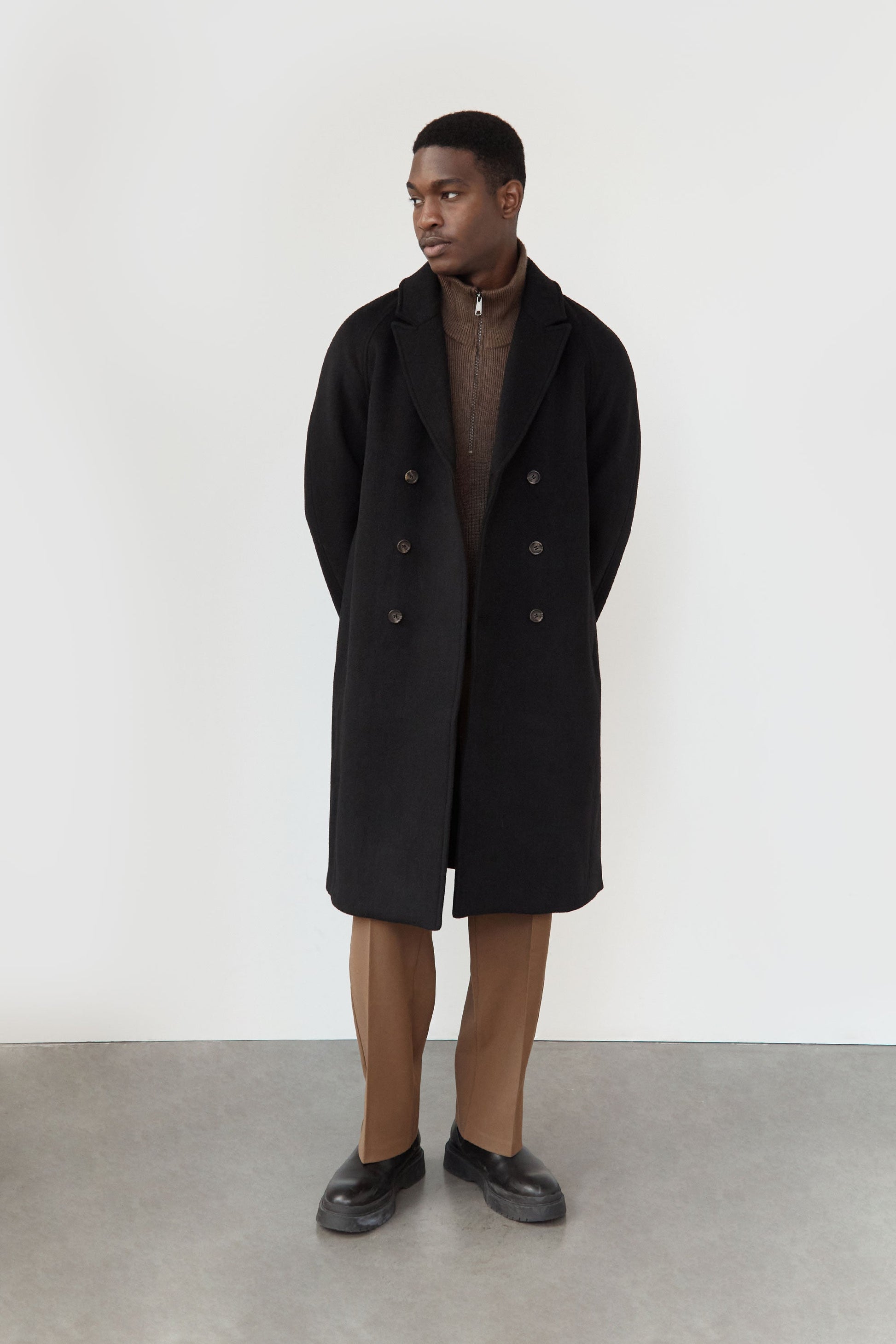 MANTEAU EN MÉLANGE DE LAINE