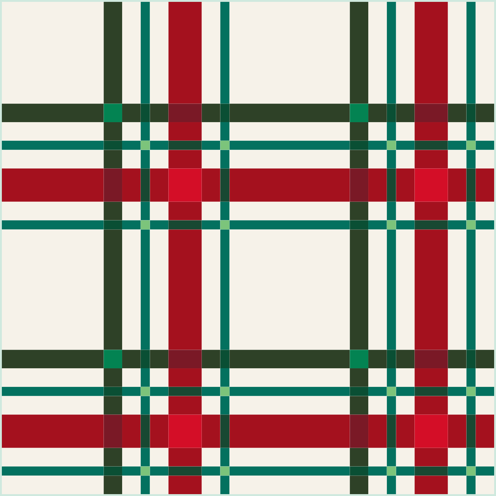 Ensemble de courtepointe à carreaux haut de gamme - Noël traditionnel