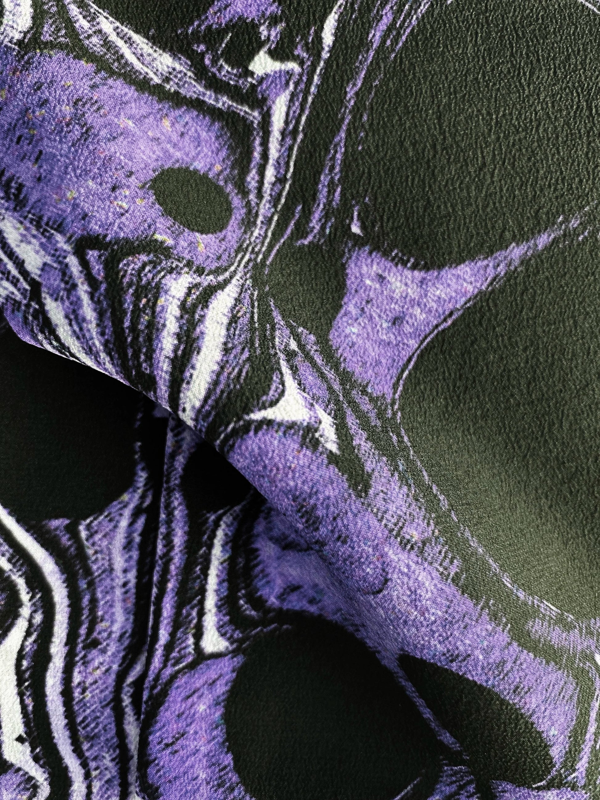 purple trippy venetian silk scarf