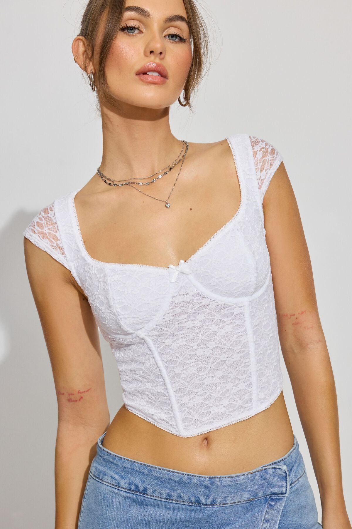 Haut bustier en dentelle de Milan