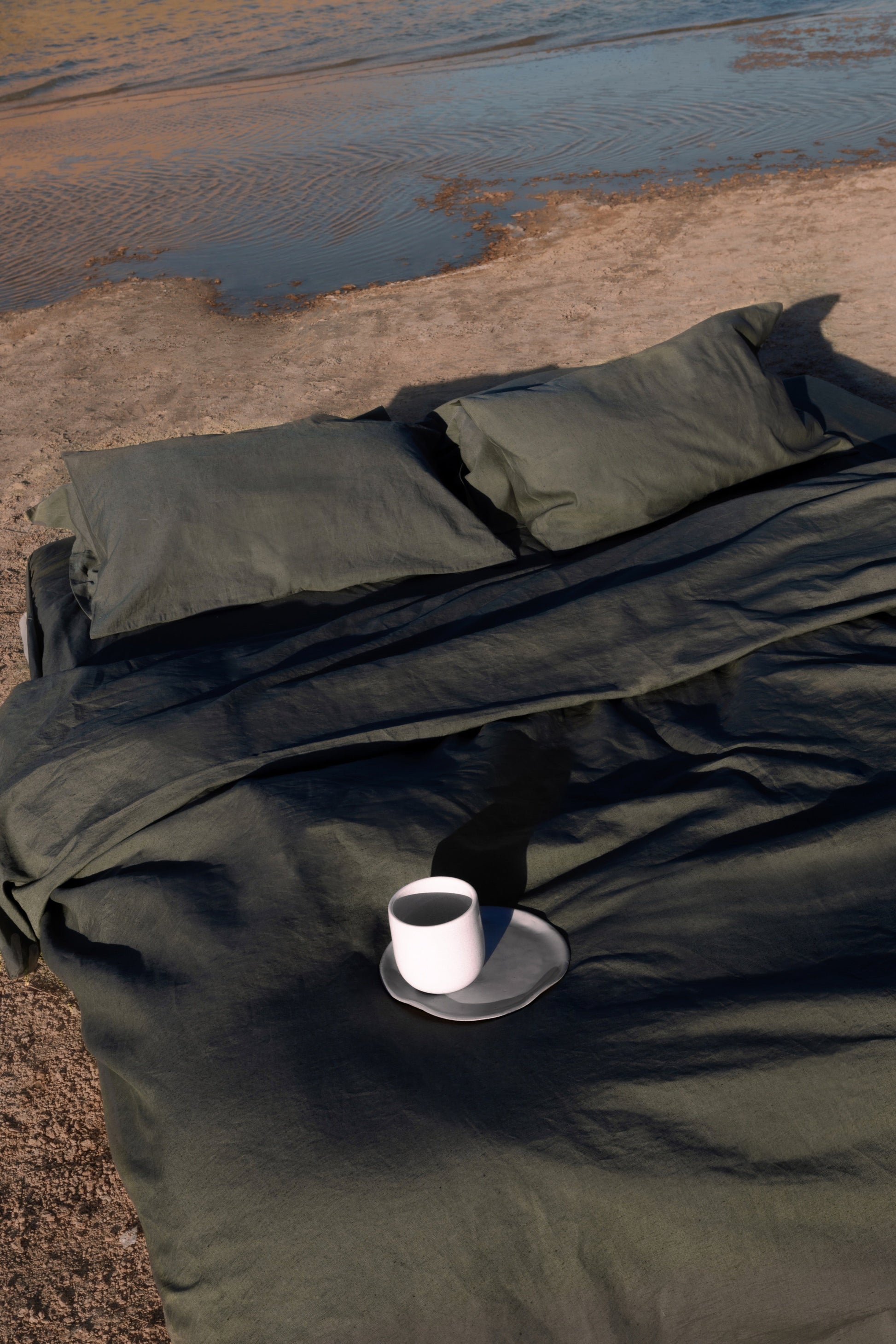 Linen Duvet Cover and Pillow Sham Set